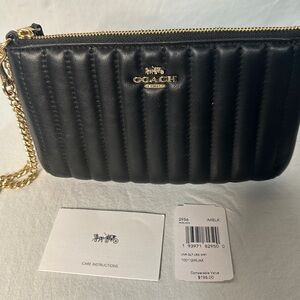 Coach Black Quilted Wristlet